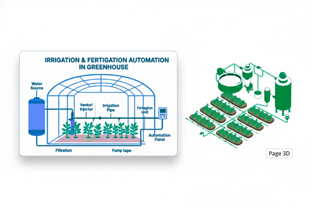 Automated greenhouse irrigation and fertigation
